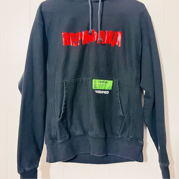 Champion  Reverse Weave Hoodie Black Size M - Picture 2 of 8